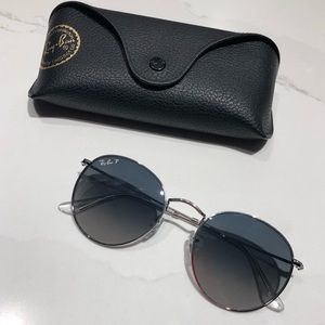 Rayban Round Sunglasses Silver